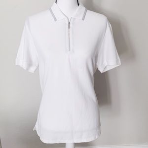 Calvin Klein Zip-Up Short Sleeve Shirt